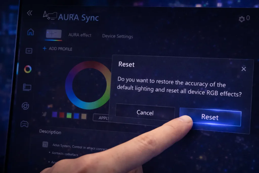 Fix 5: Reset Aura Sync Profiles