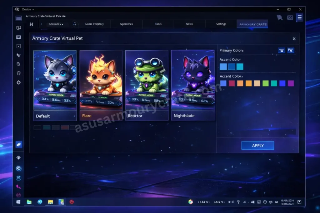 Key Features of Armoury Crate Virtual Pet