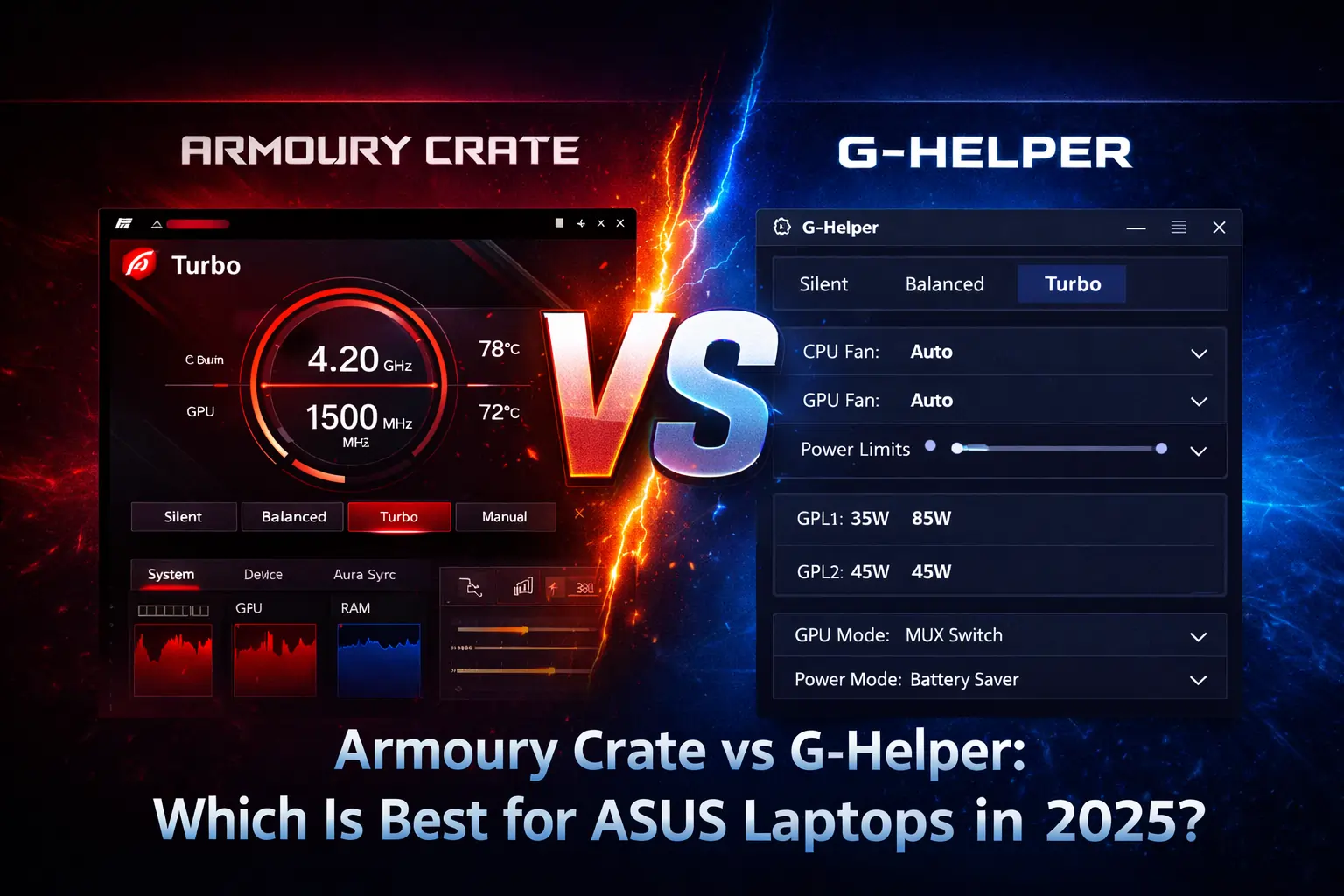 Armoury Crate vs G-Helper Which Is Best for ASUS Laptops in 2025