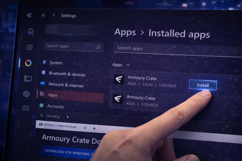 Fix 6 Clean Reinstall Armoury Crate