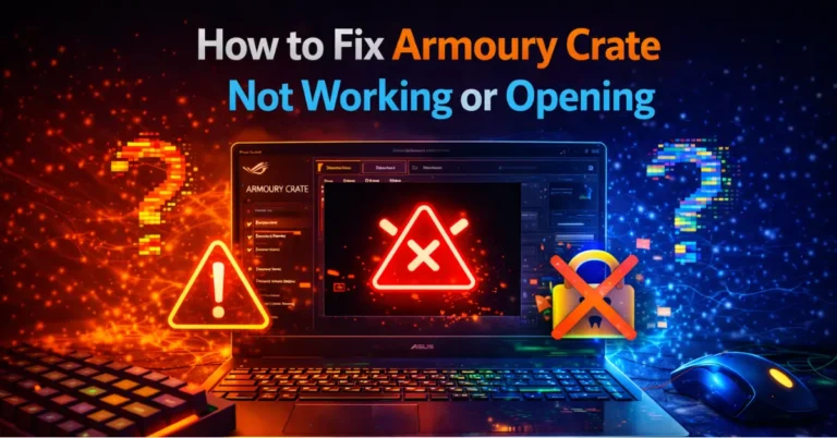 How to Fix Armoury Crate Not Working or Opening