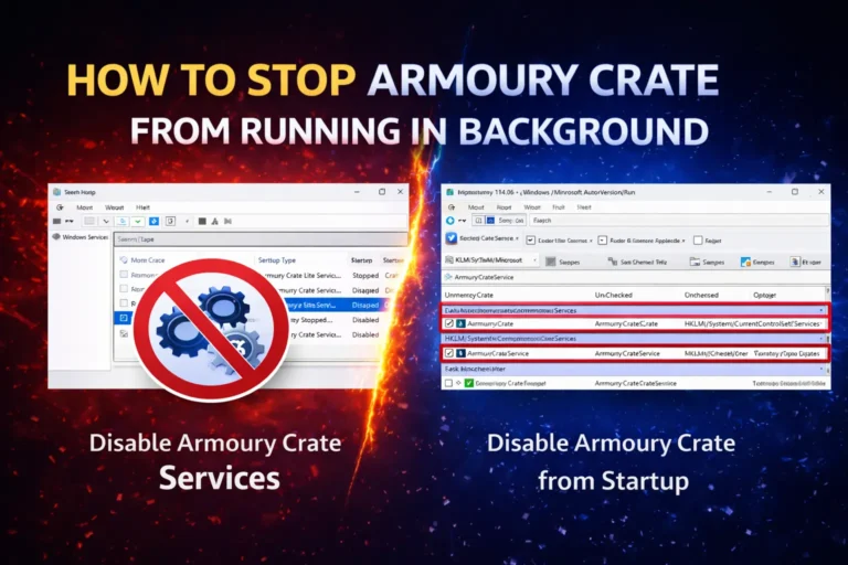 How to Stop Armoury Crate From Running in Background