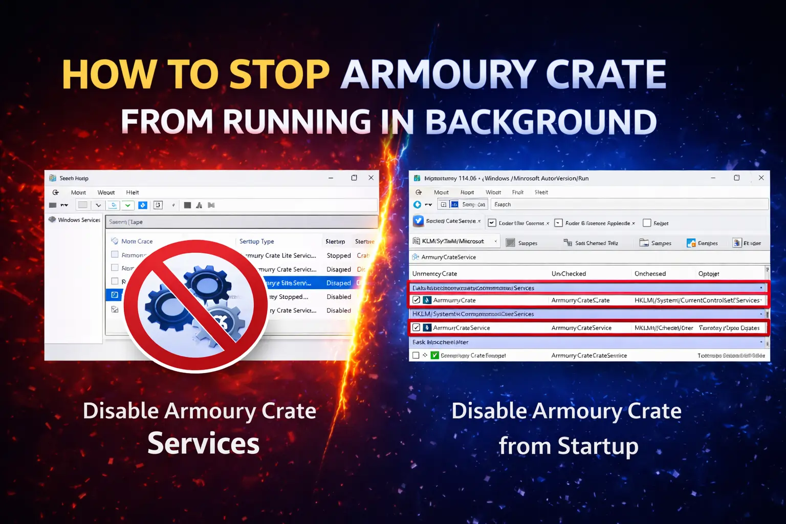 How to Stop Armoury Crate From Running in Background