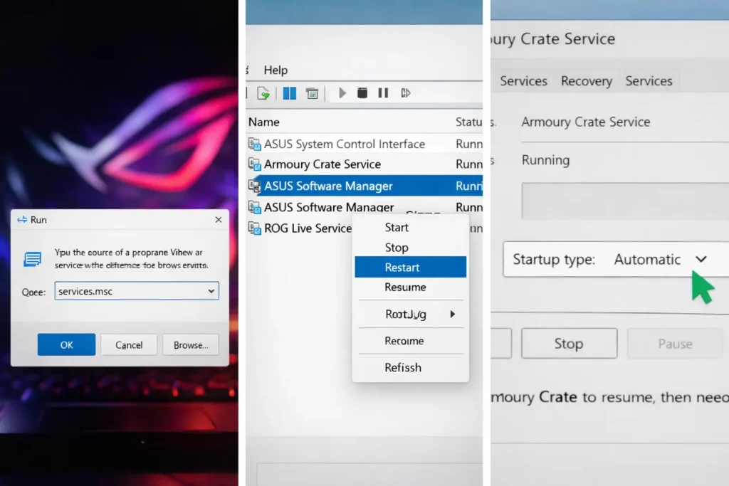 Restart Required ASUS Services
